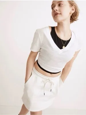 Madewell MWL Pull-On
Drawstring Skirt thumbnail 2
