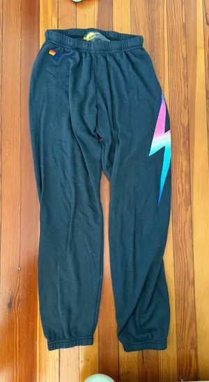 Aviator Nation Sweatpants Medium Lightning Bolt thumbnail 1