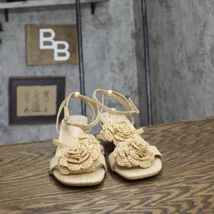 NEW A New Day Womens Esme Floral Crochet Kitten Heels 92979007 Tan Brown 6.5M thumbnail 7