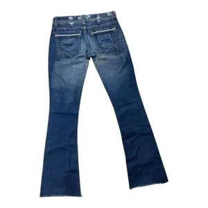 Yanuk Women Flare Jeans Size 25 Blue Denim Low-Rise Waist Cotton Bootcut Boho thumbnail 4