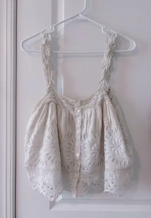 LoveShackFancy lace tank thumbnail 1