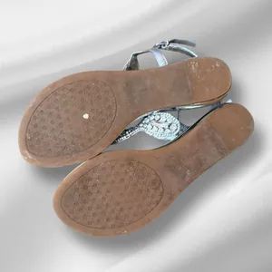 Antonio‎ Melani Silver Leather Embellished Sandals thumbnail 5