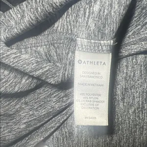 Athleta Heather Gray Crew Neck Top thumbnail 6