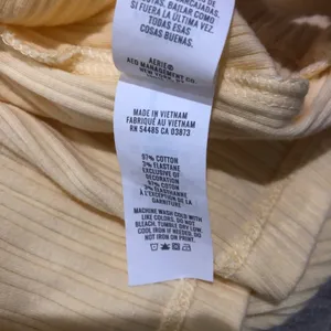 Yellow Stretchy Ribbed Tank Top Small thumbnail 8