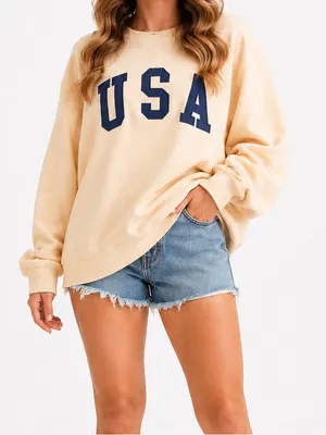 NEW Altar’d State USA Sweatshirt Size Medium NWT thumbnail 1