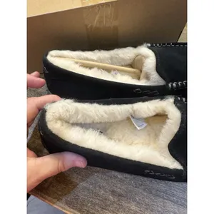 Women's Ansley Slipper Size 7 Black Suede Fur Lining thumbnail 10
