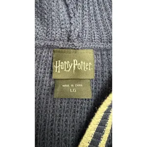 Harry Potter Ravenclaw Women's L Knit Hooded Sweater High Low Hem Crest thumbnail 6