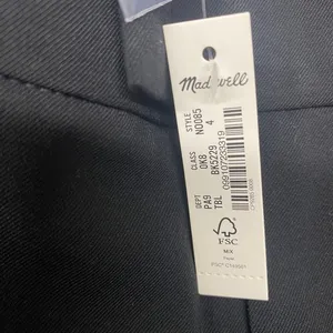 Madewell Pants Womens 4 Black The Fairbanks Mid Rise Office‎ Minimal NO085 thumbnail 10