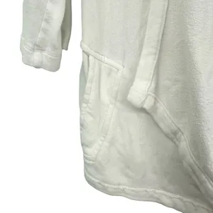Lou & Grey Size XS Sweater White 3/4 Sleeve Asymmetrical Open Front‎ Cardigan thumbnail 3