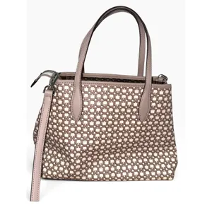 Kate Spade New York Spade Link Mini Tote Taupe Monogram Crossbody Satchel thumbnail 2