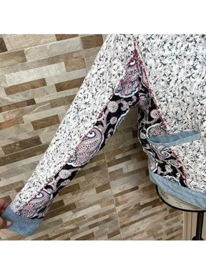 BLANK NYC Anthropologie Reversible Patchwork Denim cotton Jean Jacket XS fits M thumbnail 14