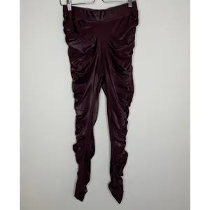 Alo yoga High-Waist Cinched Legging Oxblood Shine Purple Womens Large thumbnail 3