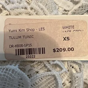 Yumi Kim White Sheer Lace Tulum Tunic Swim Cover Up Batwing Women‎ Size XS New thumbnail 7