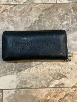 Michael Kors Jet Set Travel Large Continental Wallet in black with gold logo thumbnail 6