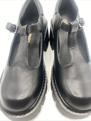 Chunky Heel Mary Jane Platform Shoes T Strap Buckle Black 6 Goth Baby Doll thumbnail 2