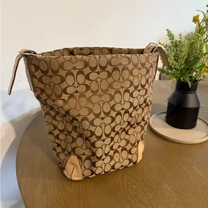 Coach Tan and Brown Signature Handbag thumbnail 4
