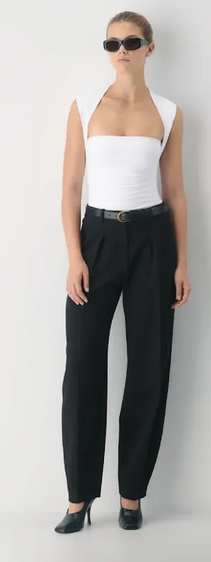 Aritzia Original Contour Flourish Top in White thumbnail 1