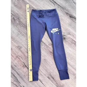 Nike Air Dri-Fit Leggings Women's Size small Blue Zipper Pocket‎ Full Length thumbnail 2
