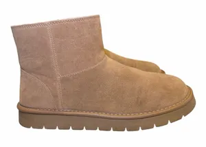 Universal Threads Light Brown Suede‎ Ankle Booties Casual Flat Shoes Womens thumbnail 1