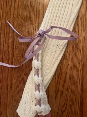 Free People Purple Ribbed Long Sleeve Top thumbnail 4