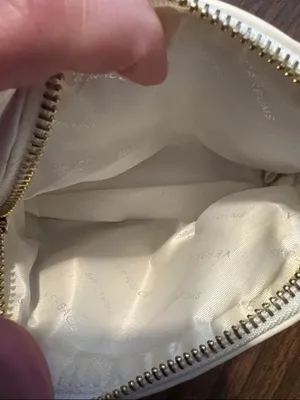 Versace Mini White Faux Leather Cosmetic Case thumbnail 3