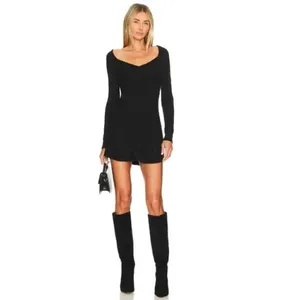 FREE PEOPLE Small World Mini Dress in Black Size Medium thumbnail 12