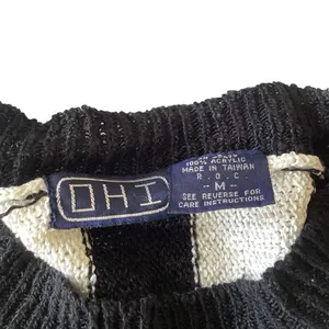 Vintage OHI Striped Sweater Black Size M thumbnail 4