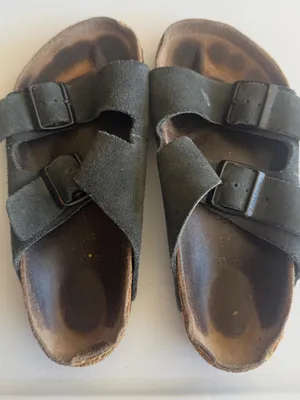 Birkenstock Black Suede Buckle Sandals Womens 37 (6-6.5) thumbnail 1