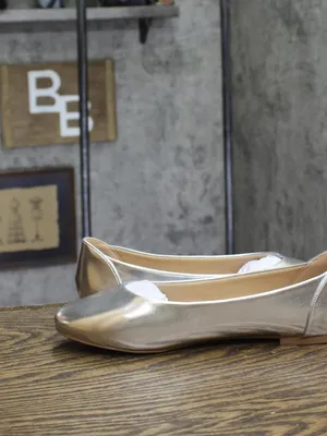 Journee Collection Insole Slip-On Round Toe Ballet Dress Flats Silver Gray 7.5W thumbnail 6