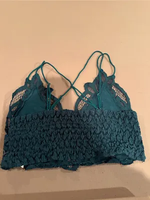 Free People - Adella Bralette Lace Bralette - Emerald Green thumbnail 4
