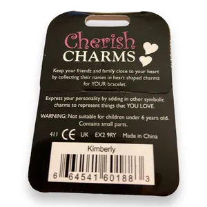 Cherish Charms KIMBERLY‎ Name Bracelet Charm NEW NWT Silver Tone Silvertone thumbnail 2