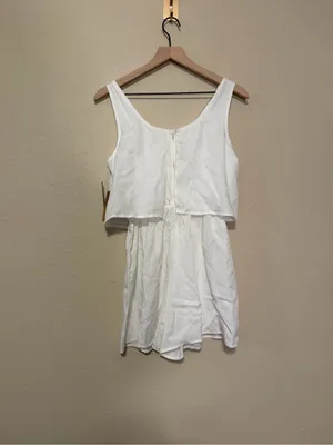 Rokoko White Sleeveless Short Romper Size Small NWT thumbnail 8