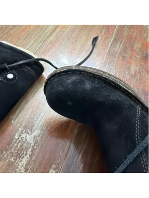 ⁠UGG Australia Y2K Surfcat 5158 Black Suede Side Lace Tall Shearling Boots Sz 5⁠ thumbnail 3