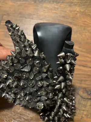 Sam Edelman Lorissa Black Spike Studded High Heel Pumps thumbnail 6