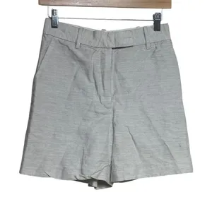 Wilfred Women's Beige Linen Blend Shorts Size 6 Flat Front Casual Chic‎ thumbnail 1