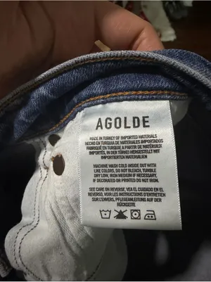 AGOLDE “Pinch Waist” high kick crop summer medium wash denim straight jeans $259 thumbnail 8