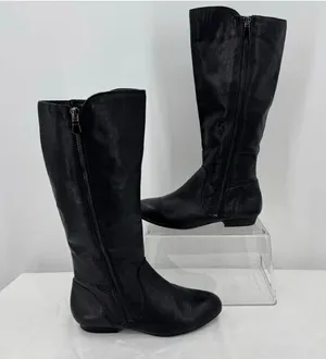 Black Riding Boots Gianni Bini Genuine Leather Equestrian Size 7M thumbnail 1