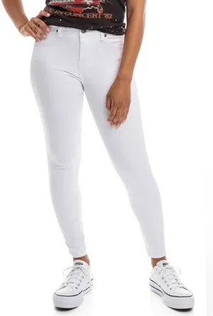 1822 Denim White High-Rise Skinny Jeans Size 8 Like New Condition thumbnail 1