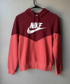 Nike Colorblock Pullover Hoodie Burgundy Pink Women’s thumbnail 1