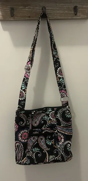 Vera Bradley Quilted Crossbody Purse Bandana Swirl Pattern Shoulder Bag Tote thumbnail 1