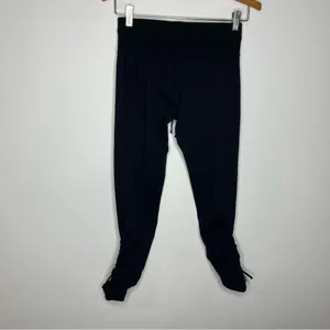 Kyodan black leggings with rouched & tied‎ ankles size small thumbnail 5