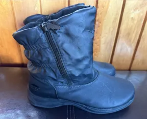 Totes Black Waterproof Winter Snow Boots Comfy Size 8‎ thumbnail 1