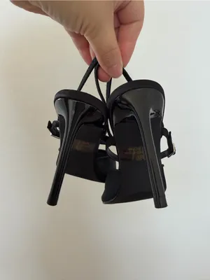 Lulu's Sleek Black Pointed Slingback Heels thumbnail 5