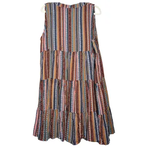Easel 3X Boho Tiered Midi Dress Sleeveless Tribal‎ Stripe NWOT Plus Festival thumbnail 3