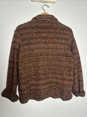 The Territory Ahead Brown Chunky Knit Button Up Jacket Sweater Cardigan Pockets thumbnail 6
