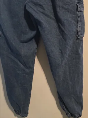 Kids Blue Cargo Denim Jogger Pants thumbnail 7