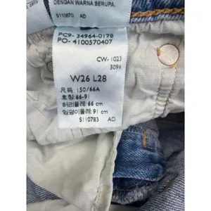 Levis Premium Wedgie Straight Jeans Womens 26 Blue High Rise Button Fly Denim thumbnail 3