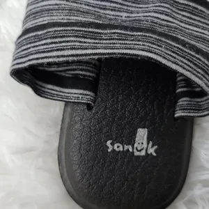 Sanuk cloth wrap ankle strap black sandals size 6 thumbnail 5