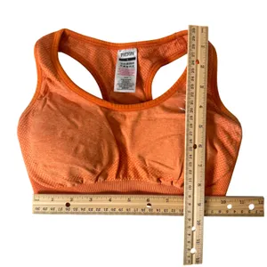 Gymshark Vital Seamless Sports‎ Bra Orange Marl Nylon Small Activewear Gym Yoga thumbnail 5