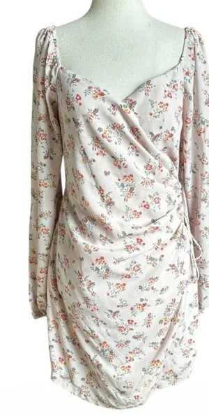 Altar'd State Mini Floral Pink Medium Dress Long Sleeves | 16-20 thumbnail 1